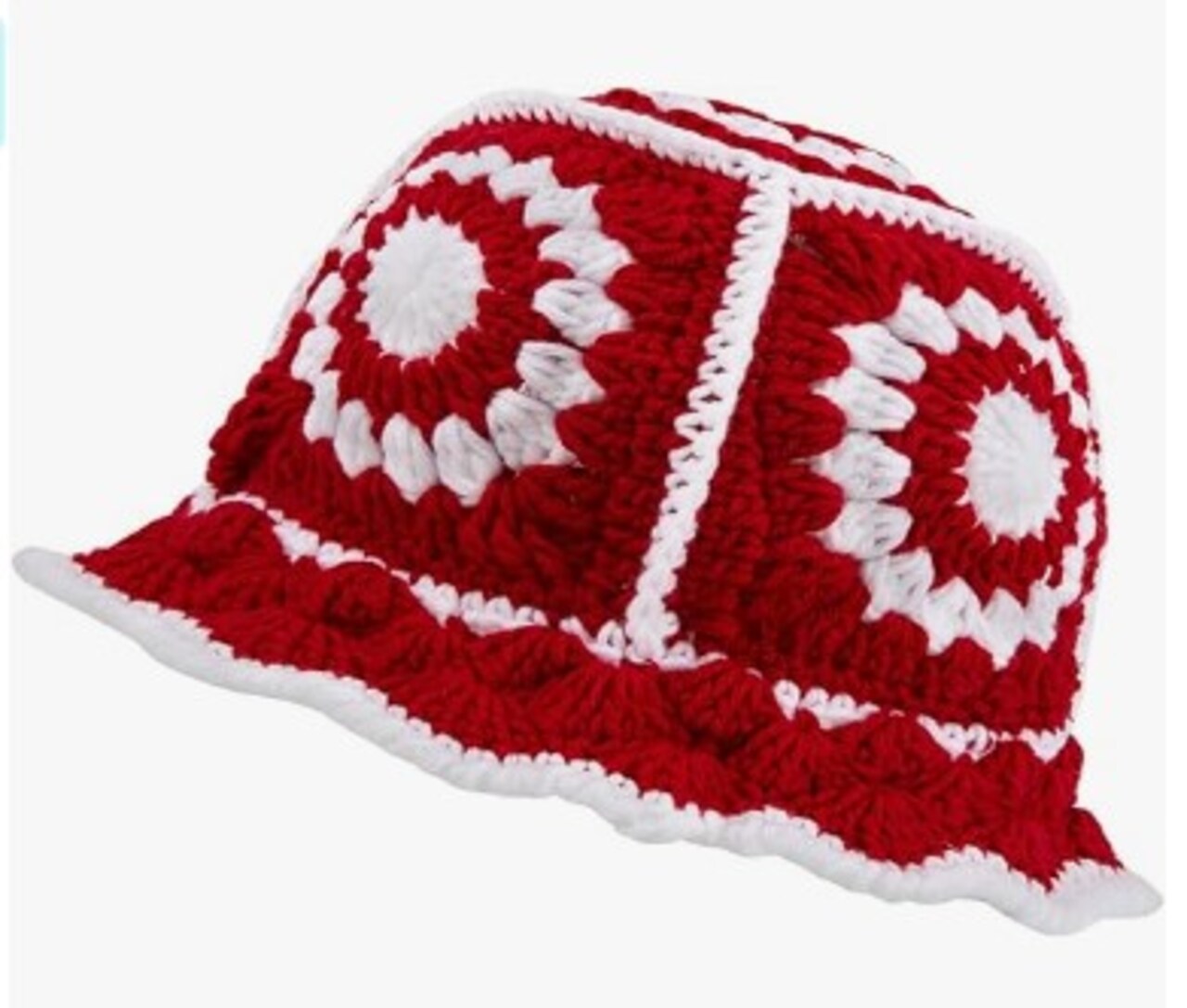 Women's Crochet Bucket Hat,Handmade Flower Knitted Hat,Foldable Floppy Beach Hat Sun Hat,Fashion Winter Crochet Bucket Hat